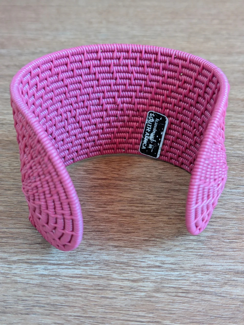 Hot Pink South African Woven Statement Cuff Bracelet